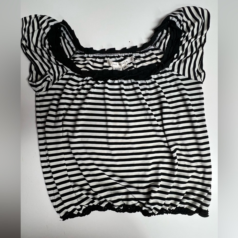 Black and white Striped top